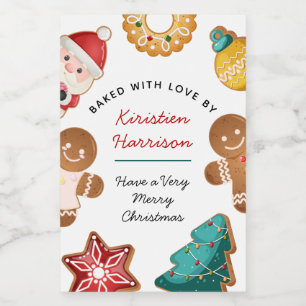 Personalisiertes hausgemachtes Lebkuchen-Cookie-Th Lebensmitteletikett