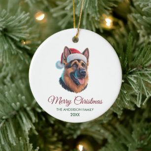 Personalisiertes Haustier Deutscher Schäferhund We Keramik Ornament