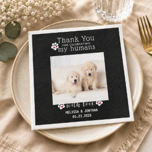 Personalisiertes Haustier Foto Danke, dass du Hoch Serviette