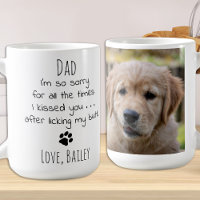 Personalisiertes Haustier Foto Funny Dog Vater Kaf
