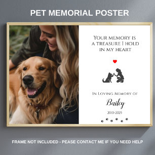 Personalisiertes Haustier-Foto-Gedenk-Zitat Poster