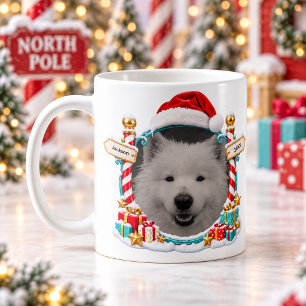 Personalisiertes Haustier-Foto Name & Jahr Nordpol Kaffeetasse