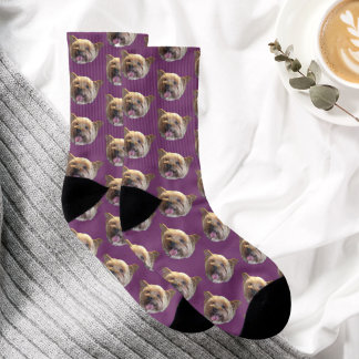 Personalisiertes Haustier Foto Weihnachten Geschen Socken