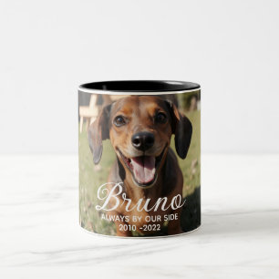 Personalisiertes Haustier-Gedenken Zweifarbige Tasse