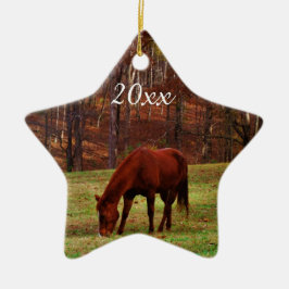 Personalisiertes Haustier oder Pferd Foto Weihnach Keramik Ornament