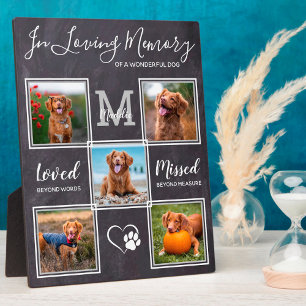 Personalisiertes Haustier Verlust 5 Foto Hundedenk Fotoplatte