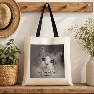Personalisiertes Haustierfoto Beste Ragdoll-Katze Tragetasche
