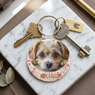 Personalisiertes Haustierfoto Hundeliebhaber Anden Schlüsselanhänger