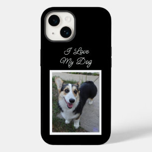 Personalisiertes Haustierfoto Ich liebe meinen Hun Case-Mate iPhone 14 Hülle