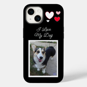 Personalisiertes Haustierfoto Ich liebe meinen Hun Case-Mate iPhone 14 Hülle