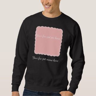 Personalisiertes Haustierfoto mit rosa gerilltem R Sweatshirt