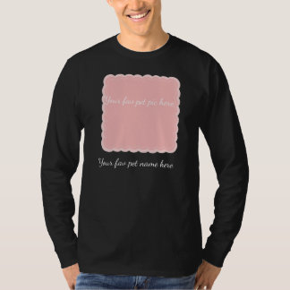 Personalisiertes Haustierfoto mit rosa geschwungen T-Shirt