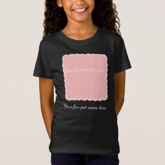 Personalisiertes Haustierfoto mit rosa geschwungen T-Shirt