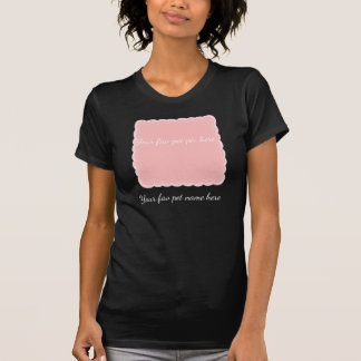 Personalisiertes Haustierfoto mit rosa gewelltem R T-Shirt