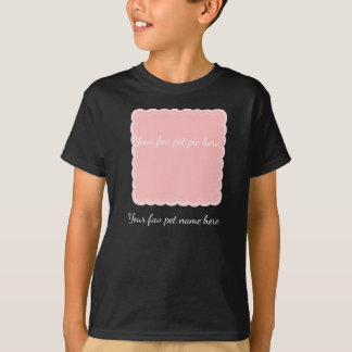 Personalisiertes Haustierfoto mit rosa gewelltem R T-Shirt