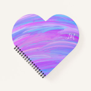 Personalisiertes Heart Spiral Notebook mit gestric Notizbuch