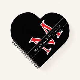 Personalisiertes Heft-Notebook mit Monogramm und N Notizbuch