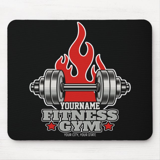 Personalisiertes Heften Dumbell Fitness Gym Mousepad (Vorne)