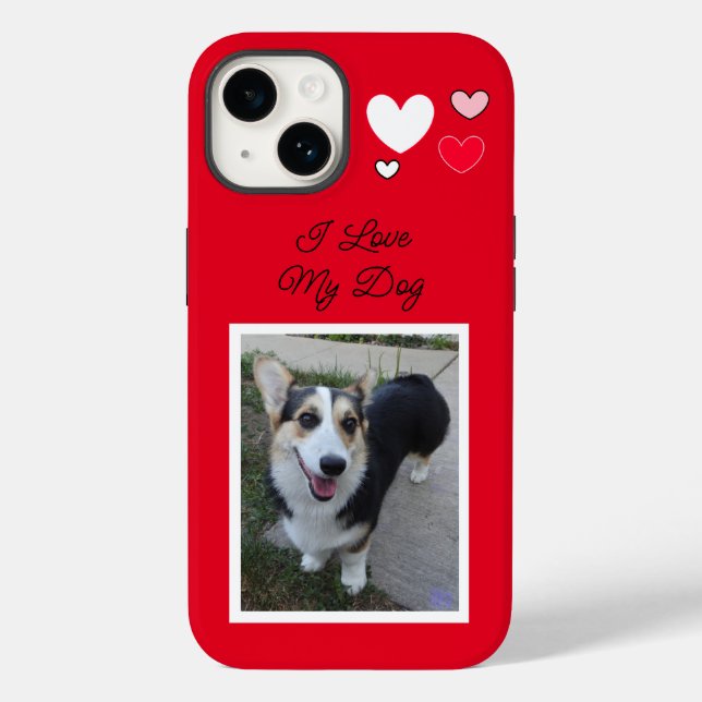 Personalisiertes Heimtier Foto I Liebe mein Hund Case-Mate iPhone Hülle (Rückseite)