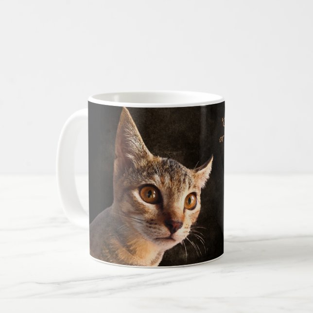Personalisiertes Heimtier Foto Kitten Katze Dosenv Kaffeetasse (Vorderseite Links)
