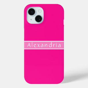 Personalisiertes Heiß-Rosa und Rosa Case-Mate iPhone Hülle