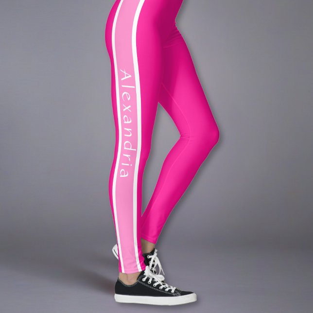Personalisiertes Heiß-Rosa und Rosa Leggings (Von Creator hochgeladen)