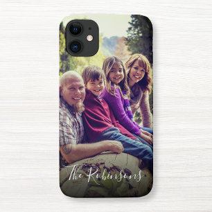 Personalisiertes Helles Filter Familienfoto Name iPhone 15 Hülle