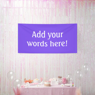 Personalisiertes helles Lila Banner