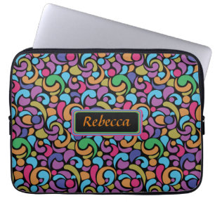 Personalisiertes helles multi Formmuster Laptopschutzhülle