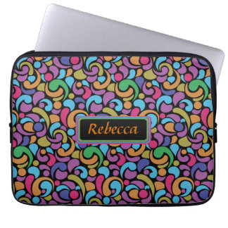 Personalisiertes helles multi Formmuster Laptopschutzhülle
