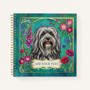 Personalisiertes Hellgraues Lhasa-Apso-Quadratnoti Notizbuch