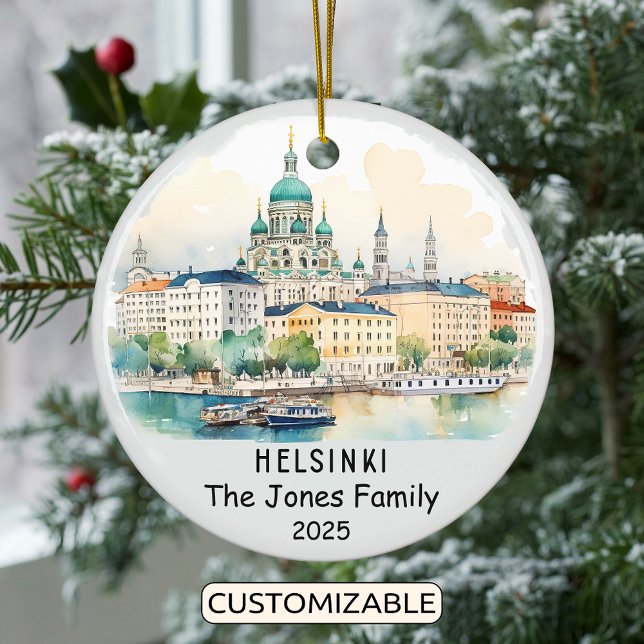 Personalisiertes Helsinki-Ornament, Finnland Keramik Ornament (Von Creator hochgeladen)