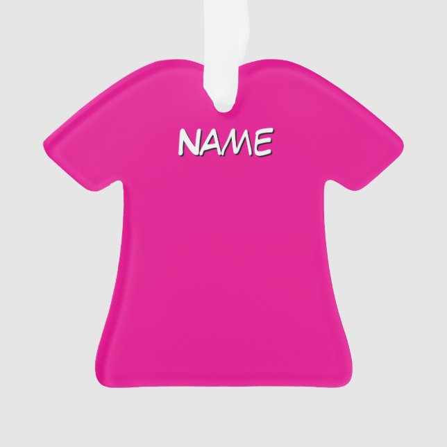 Personalisiertes Hemd mit Namen Rosa  Ornament (Vorderseite)