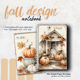 Personalisiertes Herbst-Design-Spiralnotizbuch Notizbuch