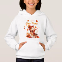 Personalisiertes Herbst-Katz-Shirt für Kinder | Be