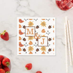 Personalisiertes Herbst-Paar Serviette