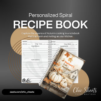 Personalisiertes Herbst-Rezepte Spiral-Notizbuch Notizbuch