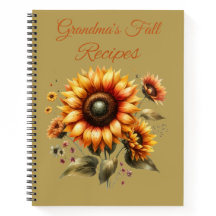 Personalisiertes Herbst-Sonnenblumen-Rezeptbuch