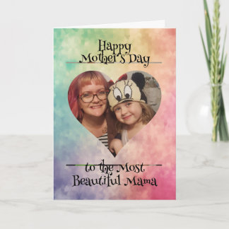 Personalisiertes Herz-Foto und Nachricht für Mama Karte