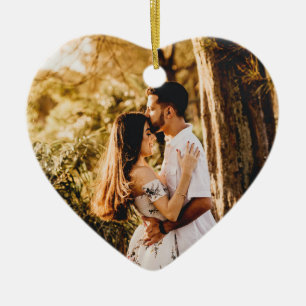 Personalisiertes Herz geformt Weihnachtsbaum Ornam Keramik Ornament