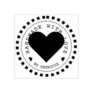 Personalisiertes Herz mit Liebe Gummistempel