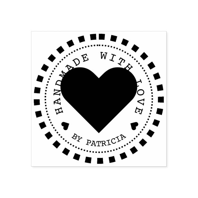Personalisiertes Herz mit Liebe Gummistempel (Prägung)