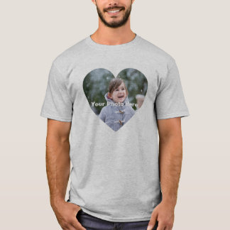 Personalisiertes Herz-Shaped Foto Männer T - Shirt