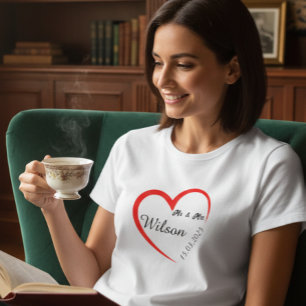 Personalisiertes Herz-Shirt für Paare für Sie T-Shirt