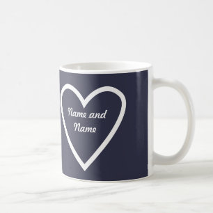 Personalisiertes Herz-Tassen-Geschenk Tasse