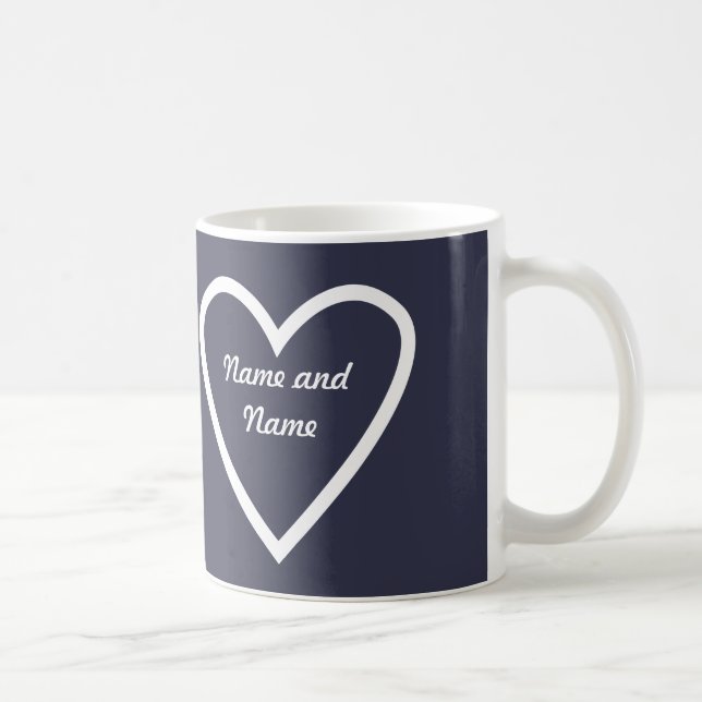 Personalisiertes Herz-Tassen-Geschenk Tasse (Rechts)