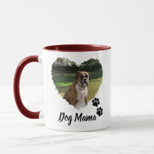 Personalisiertes Herz und Pfoten Haustier Foto Zwe Tasse