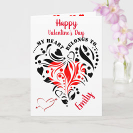 Personalisiertes Herzdesign - individuelles Valent Karte