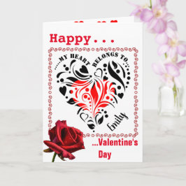 Personalisiertes Herzdesign Valentine Fotokarte Karte