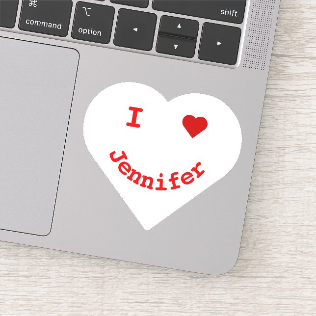 Personalisiertes Herzenslust Aufkleber (Detail)